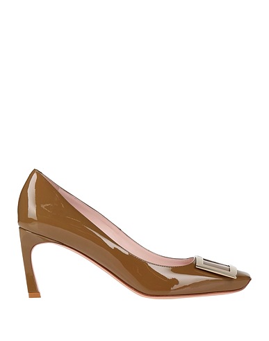 ROGER VIVIER Court Military green Leather