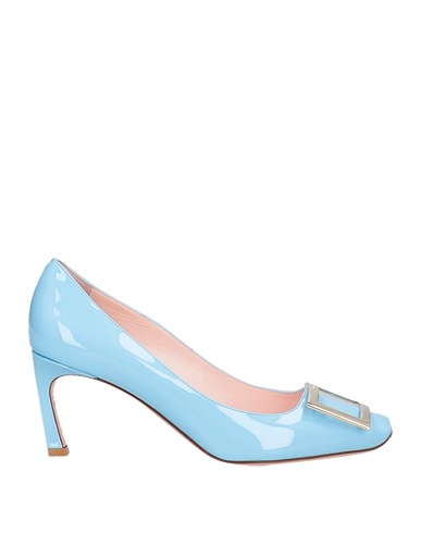 ROGER VIVIER Court Sky blue Leather