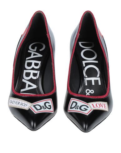 Dolce & Gabbana Dg Love Logo Print Décolleté Shiny Leather Black Woman In Black