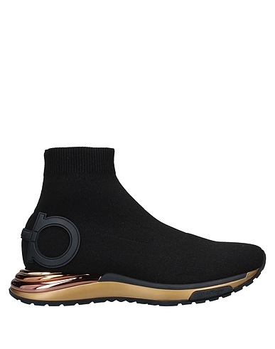 FERRAGAMO Sneakers Black Textile fibres
