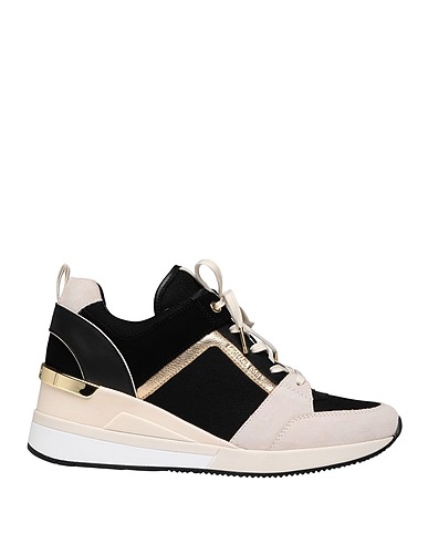 MICHAEL MICHAEL KORS Sneakers Black Textile fibres, Soft Leather