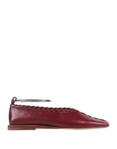 Jil Sander Ballet Flats In Maroon