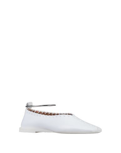 Jil Sander Ballet Flats In White