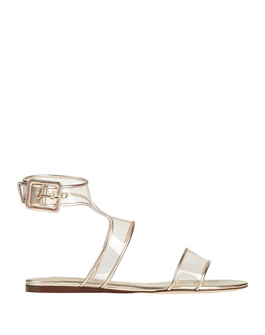 VALENTINO GARAVANI Sandals Platinum Leather, Textile fibers
