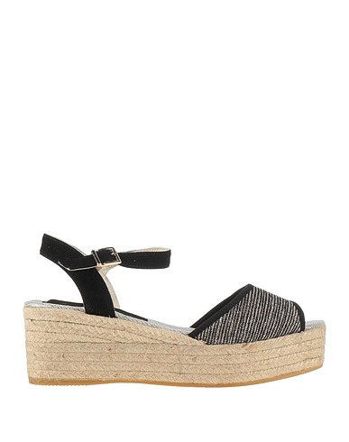 ESPADRILLES Espadrilles Silver Leather, Textile fibers