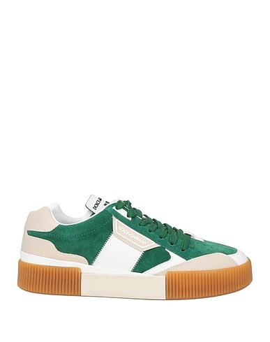 DOLCE&GABBANA スニーカー グリーン 牛革（カーフ） 68% / レーヨン 16% / コットン 16%