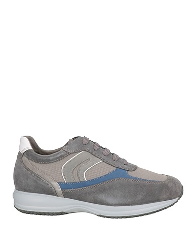 GEOX Sneakers Grey Leather, Textile fibres