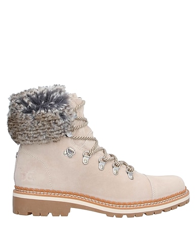 SAM EDELMAN Ankle boot Light grey Leather, Textile fibres