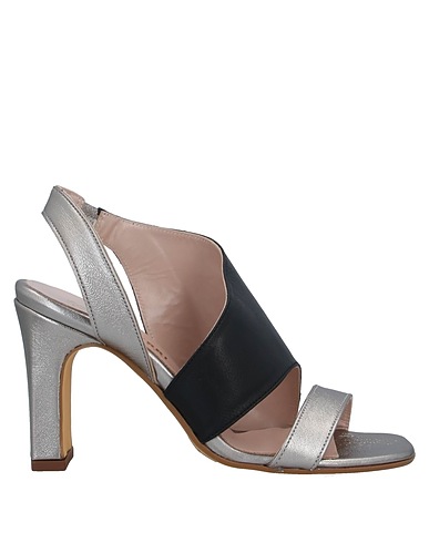 PAOLA FERRI Sandalen Silber Leder