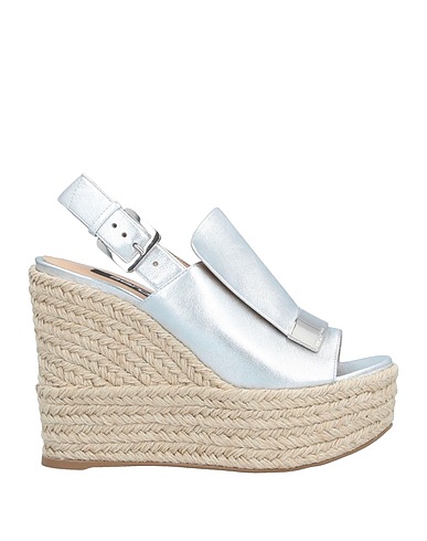 SERGIO ROSSI Sandals Silver Soft Leather