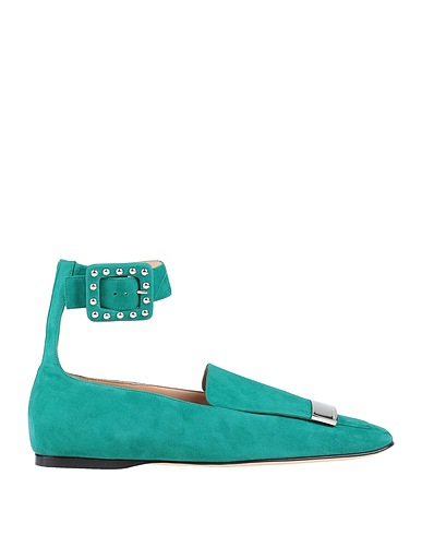 SERGIO ROSSI Loafers Emerald green Leather