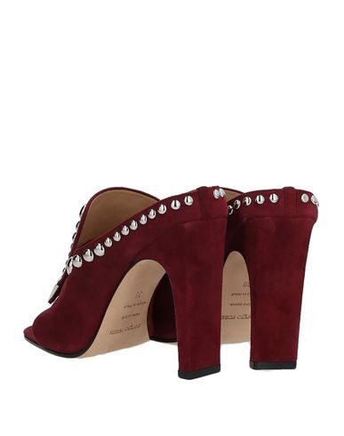 Shop Sergio Rossi Woman Sandals Burgundy Size 6.5 Leather In Red