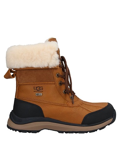 UGG Ankle boot Brown Leather, Textile fibres