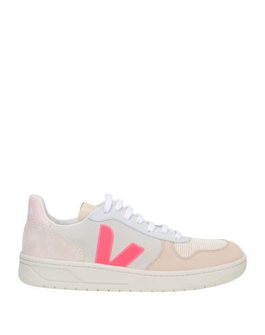 Veja V-10 Colour-block Sneakers In Beige