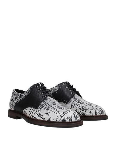 Dolce & Gabbana Laced Shoes In Light Grey