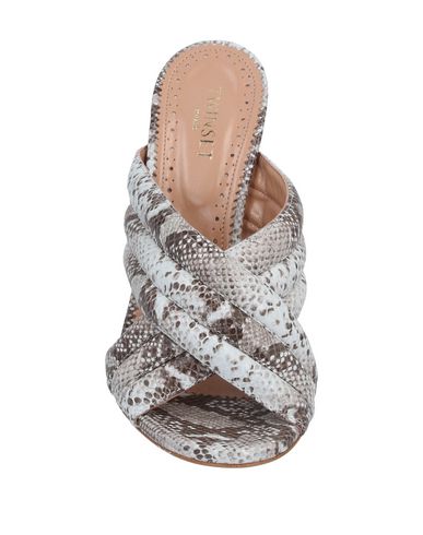 Shop Twinset Woman Sandals Light Grey Size 8 Soft Leather