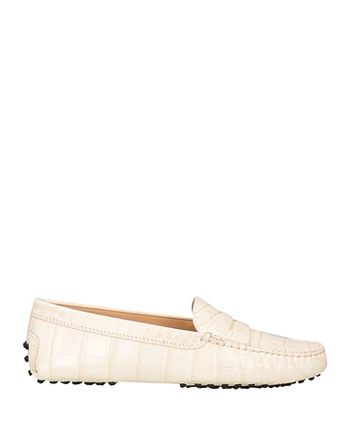 TOD'S モカシン オフホワイト 革（なめし加工）