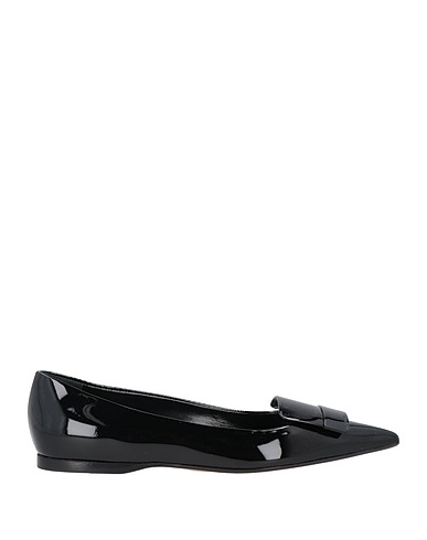 SERGIO ROSSI Ballerinas Schwarz Leder