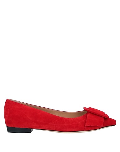SERGIO ROSSI Ballet flats Red Soft Leather