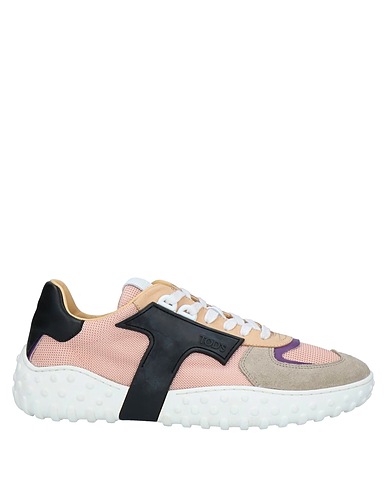 TOD'S Sneakers Pink Leather, Textile fibres