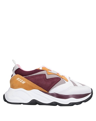 MSGM Sneakers Bianco Pelle, Fibre tessili