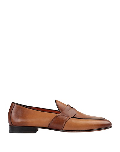 SANTONI Loafers Beige Leather