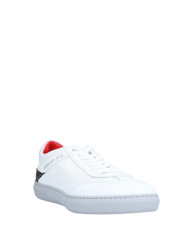 Shop Santoni Man Sneakers White Size 8.5 Soft Leather