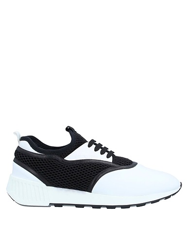 SERGIO ROSSI Sneakers Black Leather, Textile fibres