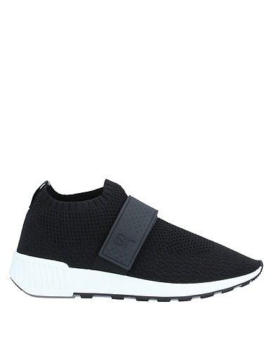 SERGIO ROSSI Sneakers Black Textile fibers, Soft Leather