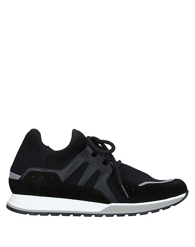 SERGIO ROSSI Sneakers Nero Fibre tessili, Pelle di vitello