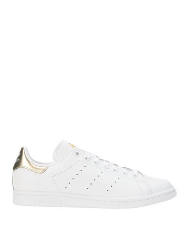 Adidas Originals Stan Smith Metallic-trimmed Leather Sneakers In White