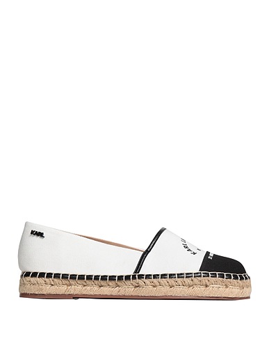KARL LAGERFELD エスパドリーユ KAMINI MAISON KARL SLIP ON
 ホワイト コットン 90% / ポリウレタン 10%