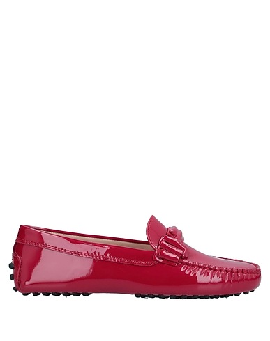 TOD'S 모카신 버건디 가죽