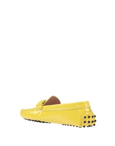 Shop Tod's Woman Loafers Yellow Size 5 Soft Leather