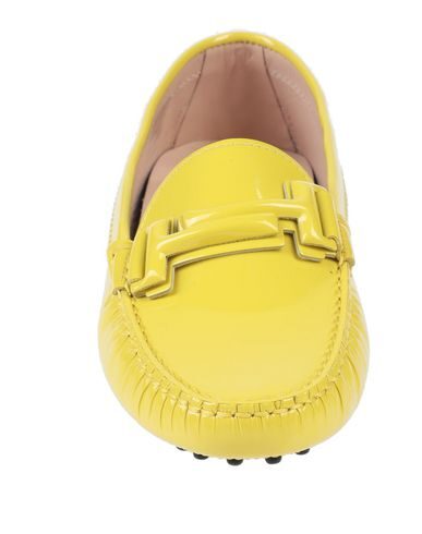 Shop Tod's Woman Loafers Yellow Size 5 Soft Leather