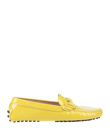 Shop Tod's Woman Loafers Yellow Size 5 Soft Leather