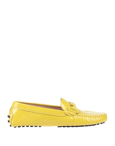 Shop Tod's Woman Loafers Yellow Size 7 Soft Leather