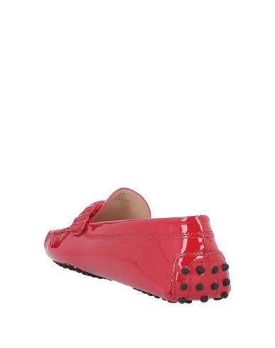 Shop Tod's Woman Loafers Garnet Size 5.5 Soft Leather In Red