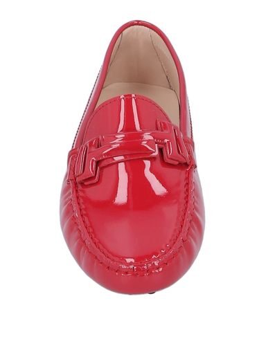 Shop Tod's Woman Loafers Garnet Size 5.5 Soft Leather In Red