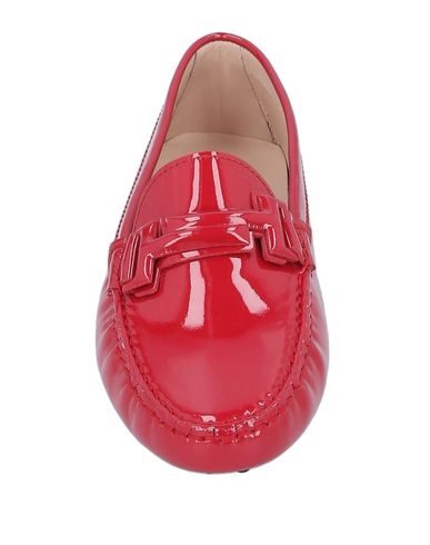 Shop Tod's Woman Loafers Garnet Size 6 Soft Leather In Red