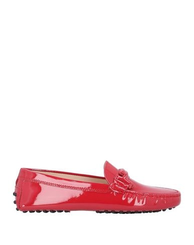 Shop Tod's Woman Loafers Garnet Size 5.5 Soft Leather In Red