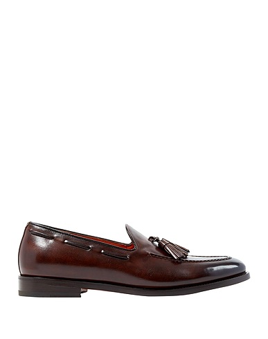 SANTONI Loafers Dark brown Soft Leather