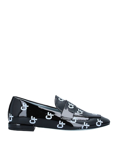 CHIARA FERRAGNI Mocassins Noir Fibres textiles
