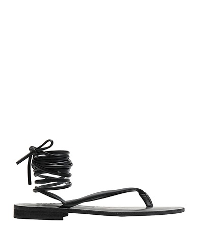 8 by YOOX Flip flops Black 100% Calfskin