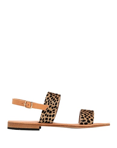 8 by YOOX Sandals Beige 100% Calfskin