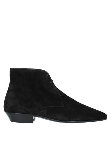 Saint Laurent Jonas Patent Leather Ankle Boots In Black