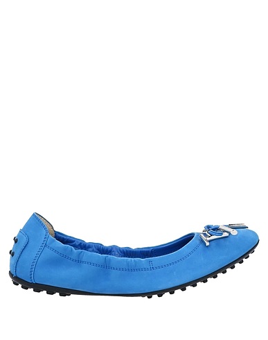 TOD'S Ballet flats Bright blue Leather