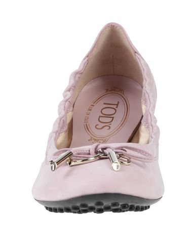 Shop Tod's Woman Ballet Flats Lilac Size 7.5 Soft Leather In Purple