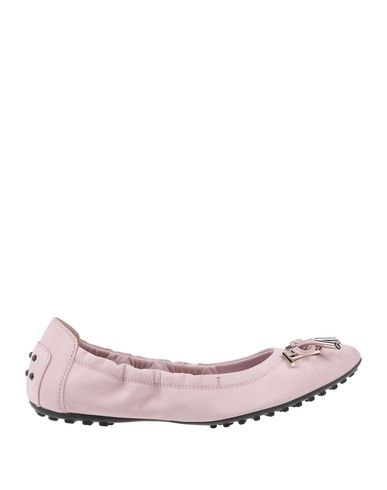 Shop Tod's Woman Ballet Flats Lilac Size 7.5 Soft Leather In Purple