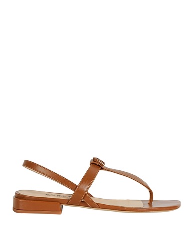 FURLA ソング・サンダル FURLA 1927 THONG SANDAL T.20
 ブラウン 革（なめし加工） 100%